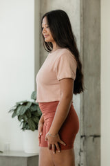 Copenhagen Crop Top - 100% organic cotton botanical dyed and undyed textured top