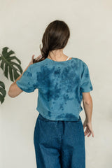 Copenhagen Crop Top - 100% organic cotton botanical dyed and undyed textured top