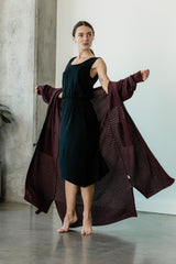 Míša Dress - Organic cotton lightweight sleeveless sweater knit dress with drawstring and pockets