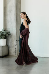 Dentelle Duster (maxi) - organic cotton full length kimono style wrap with elegant lace knit