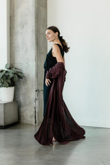 Dentelle Duster (maxi) - organic cotton full length kimono style wrap with elegant lace knit