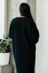 Dentelle Duster (maxi) - organic cotton full length kimono style wrap with elegant lace knit