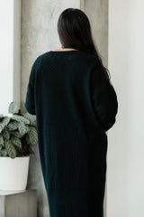 Dentelle Duster (maxi) - organic cotton full length kimono style wrap with elegant lace knit