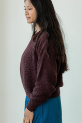 Slub Sweater - Organic cotton crew neck sweater in earthy colors knit from slub yarn