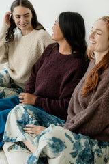 Slub Sweater - Organic cotton crew neck sweater in earthy colors knit from slub yarn