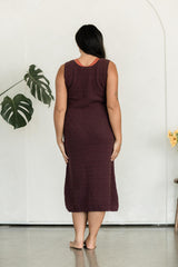 Bee Dress - beautifully knit organic cotton sweater dress with braided belt