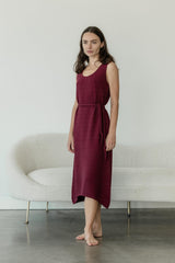 Bee Dress - beautifully knit organic cotton sweater dress with braided belt