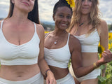 Undyed organic cotton bralette - natural fiber non toxic cross back bralette