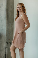 Botanical Dragonfly Dress - tunic dress made from 100% organic cotton futbol fabric and fully naturally dyed