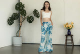 Indigo dyed Saras Pants - ice dyed and solid natural indigo cotton palazzo pants