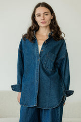 Shaket - Organic denim shirt - jacket with special wash and lots of pockets