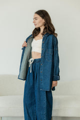 Shaket - Organic denim shirt - jacket with special wash and lots of pockets