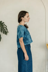 Copenhagen Crop Top - 100% organic cotton botanical dyed and undyed textured top