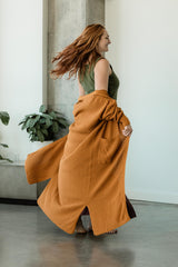 Dentelle Duster (maxi) - organic cotton full length kimono style wrap with elegant lace knit