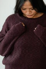Slub Sweater - Organic cotton crew neck sweater in earthy colors knit from slub yarn
