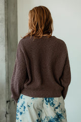 Slub Sweater - Organic cotton crew neck sweater in earthy colors knit from slub yarn