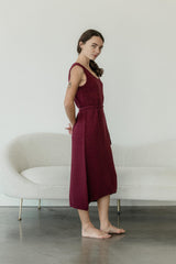 Bee Dress - beautifully knit organic cotton sweater dress with braided belt