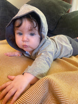 Organic cotton baby hoodie - 100% organic cotton baby clothes- hooded shirt for little ones
