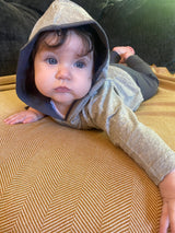 Organic cotton baby hoodie - 100% organic cotton baby clothes- hooded shirt for little ones