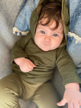 Organic cotton baby hoodie - 100% organic cotton baby clothes- hooded shirt for little ones