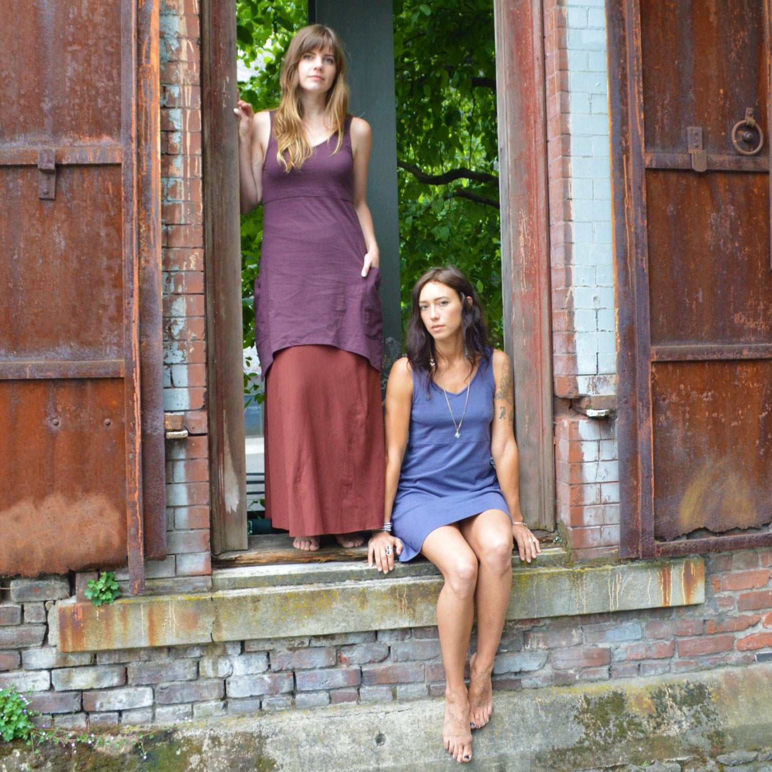 Dragonfly Dress - perfect pocket dress 100% organic cotton - V-neck dress